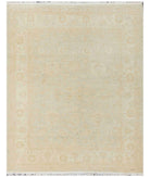 Hand Knotted Farhan Wool Rug - 8'0'' x 9'11'' 8' 0" X 9' 11" ( 244 X 302 ) / Grey / Ivory