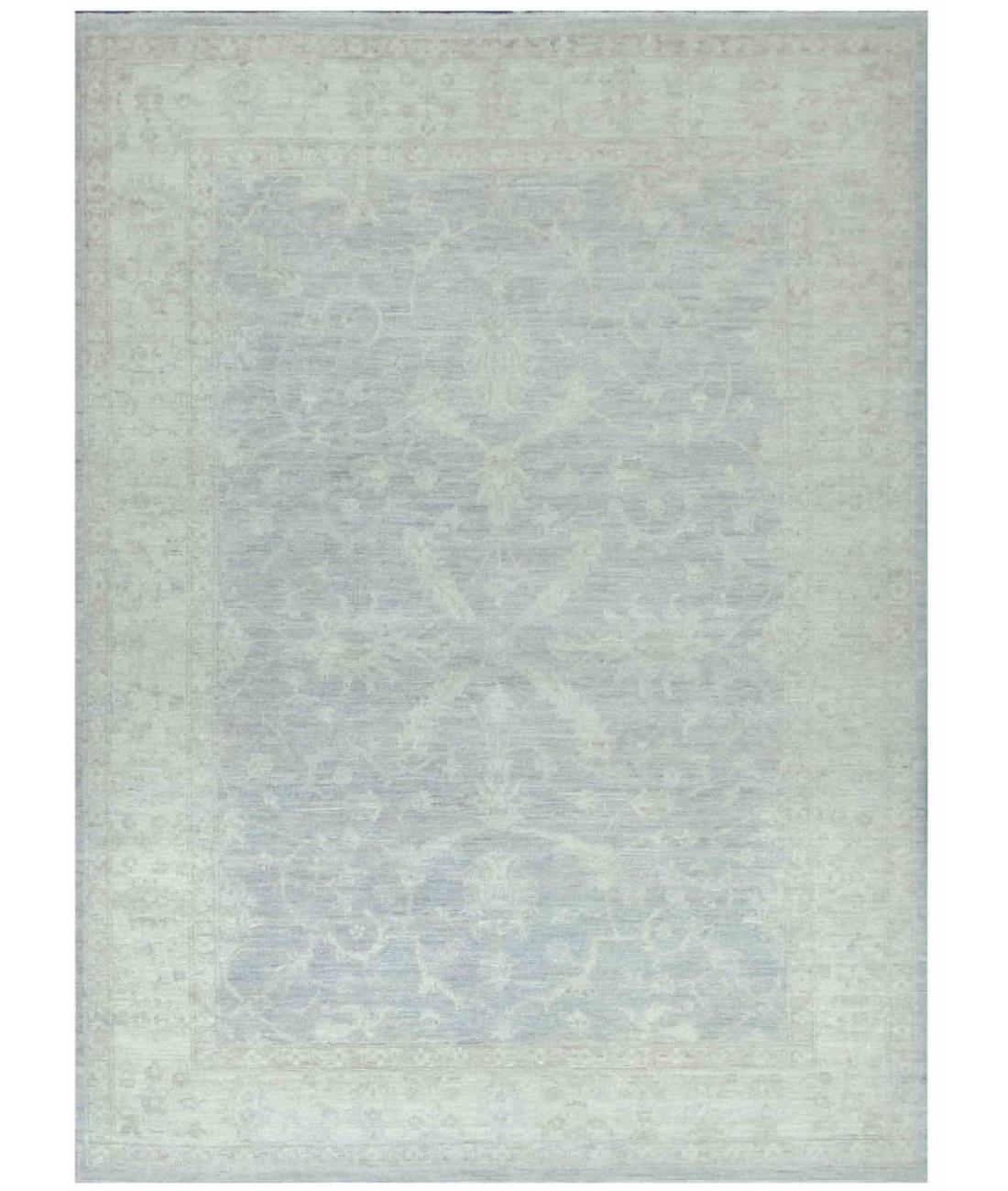Hand Knotted Serenity Wool Rug - 4'10'' x 6'6'' 4' 10" X 6' 6" ( 147 X 198 ) / Grey / Ivory