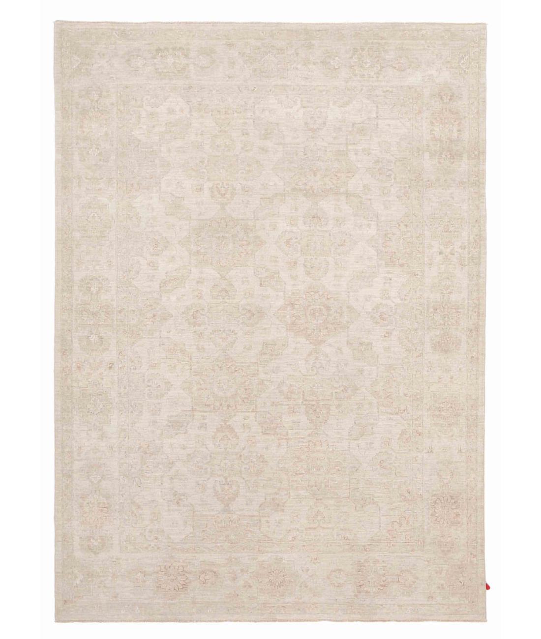 Hand Knotted Serenity Wool Rug - 6'1'' x 8'8'' 6' 1" X 8' 8" ( 185 X 264 ) / Ivory / Taupe
