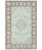 Hand Knotted Farhan Wool Rug - 3'10'' x 5'10'' 3' 10" X 5' 10" ( 117 X 178 ) / Ivory / Brown