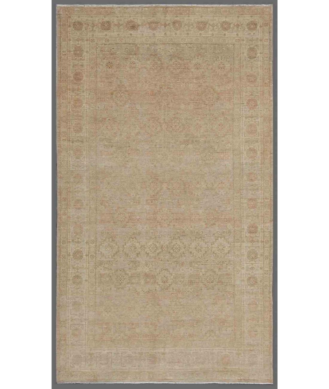 Hand Knotted Serenity Wool Rug - 6'2'' x 11'3'' 6' 2" X 11' 3" ( 188 X 343 ) / Green / Ivory