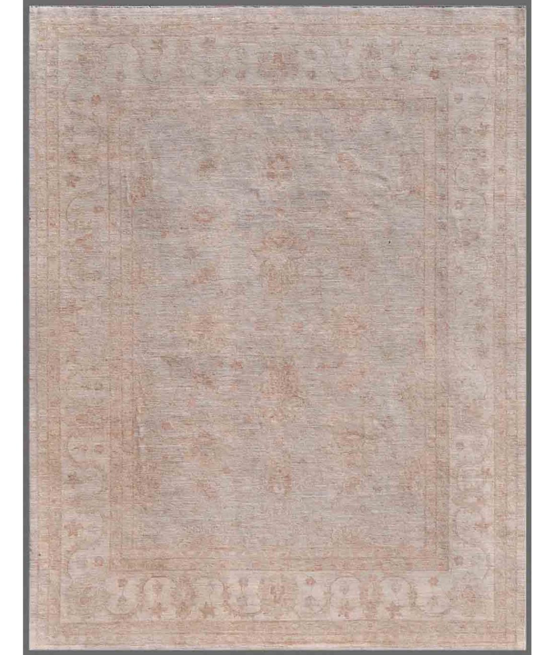 Hand Knotted Serenity Wool Rug - 8'1'' x 10'3'' 8' 1" X 10' 3" ( 246 X 312 ) / Teal / Ivory
