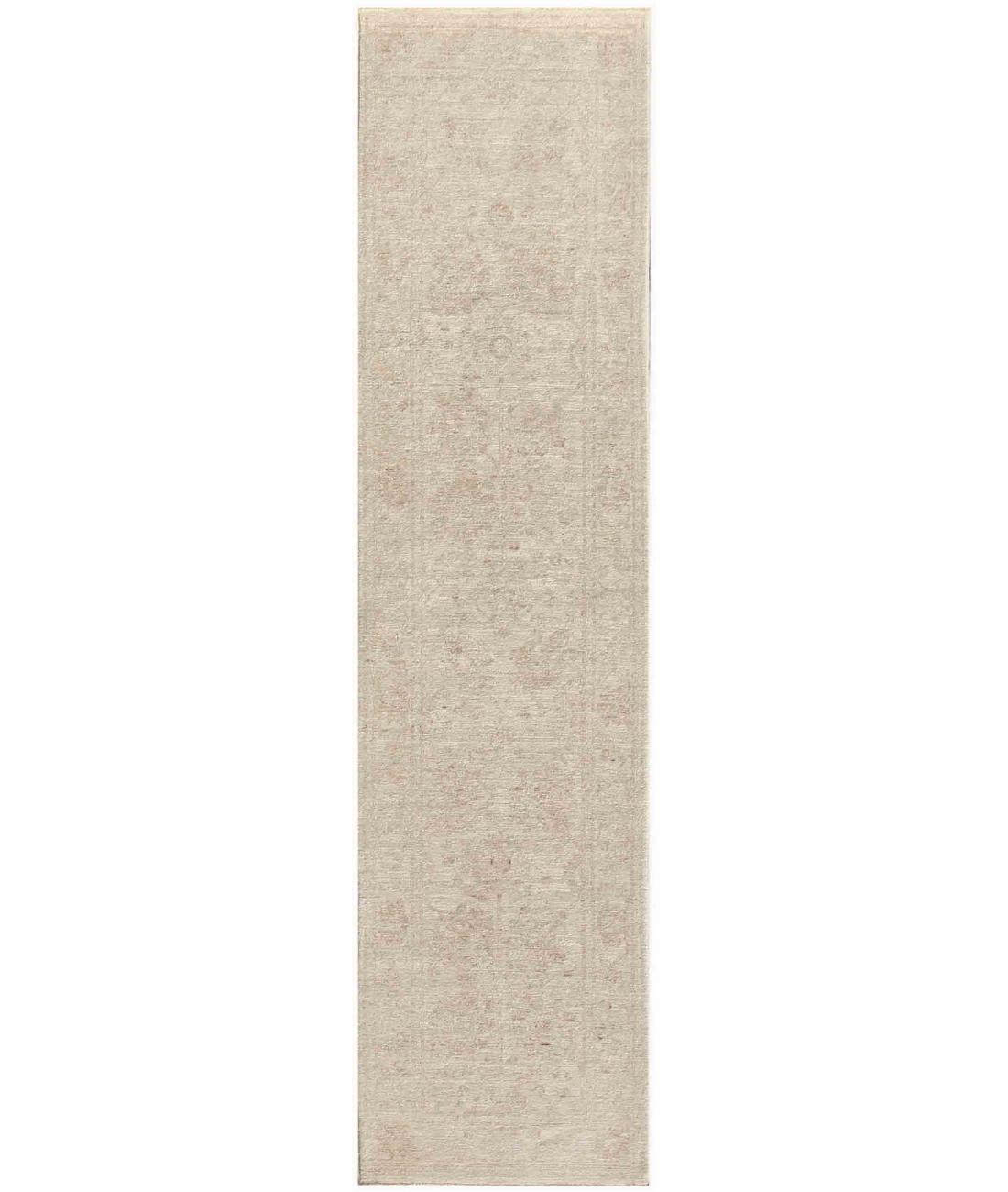 Hand Knotted Serenity Wool Rug - 2'6'' x 10'0'' 2' 6" X 10' 0" ( 76 X 305 ) / Ivory / Ivory