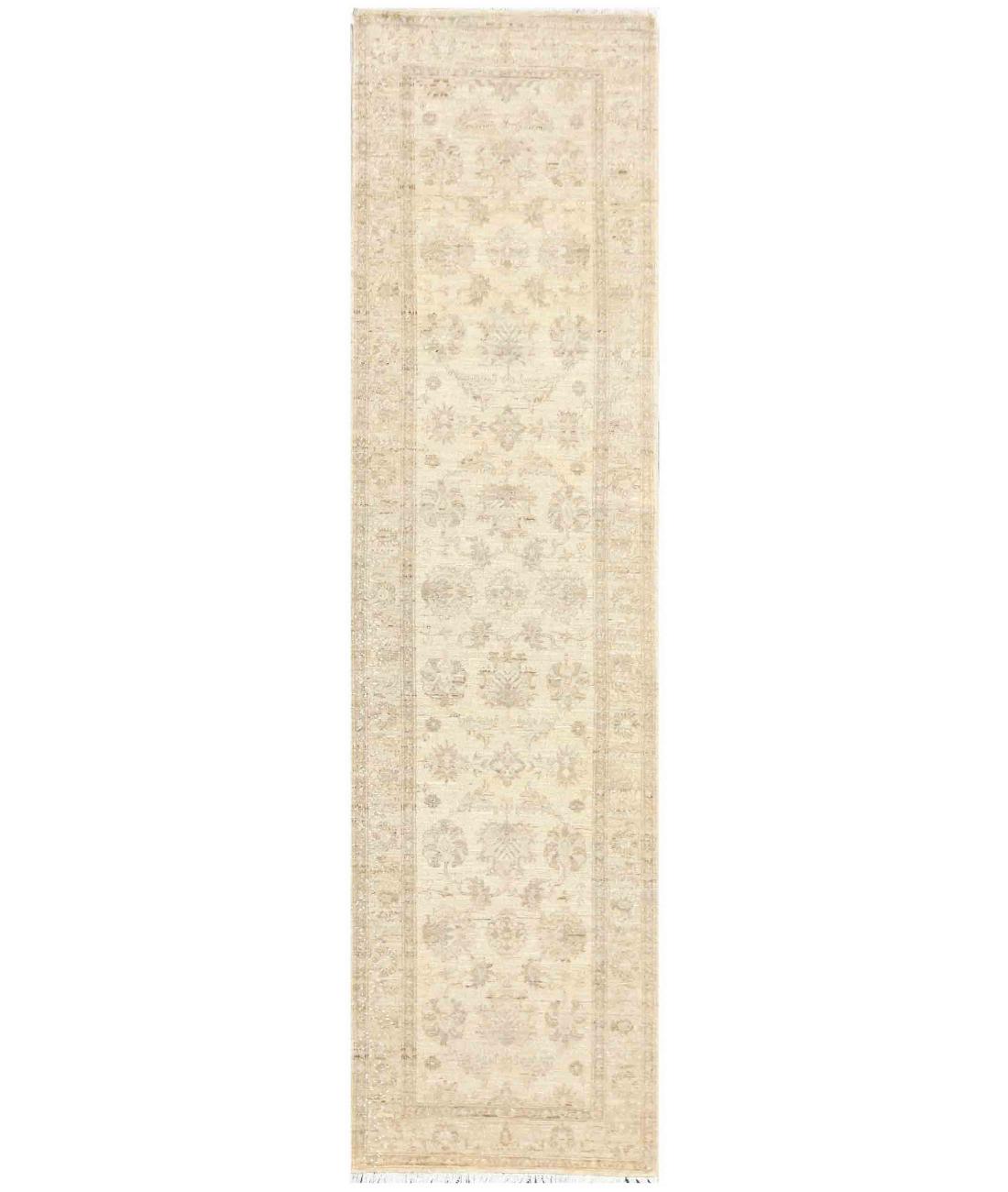 Hand Knotted Serenity Wool Rug - 2'7'' x 9'5'' 2' 7" X 9' 5" ( 79 X 287 ) / Ivory / Ivory