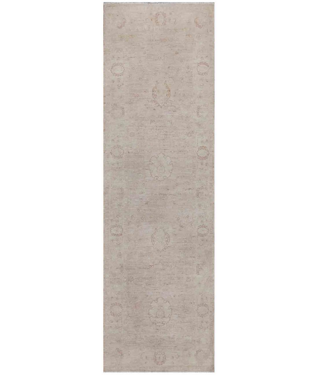 Hand Knotted Serenity Wool Rug - 2'9'' x 9'2'' 2' 9" X 9' 2" ( 84 X 279 ) / Brown / Ivory