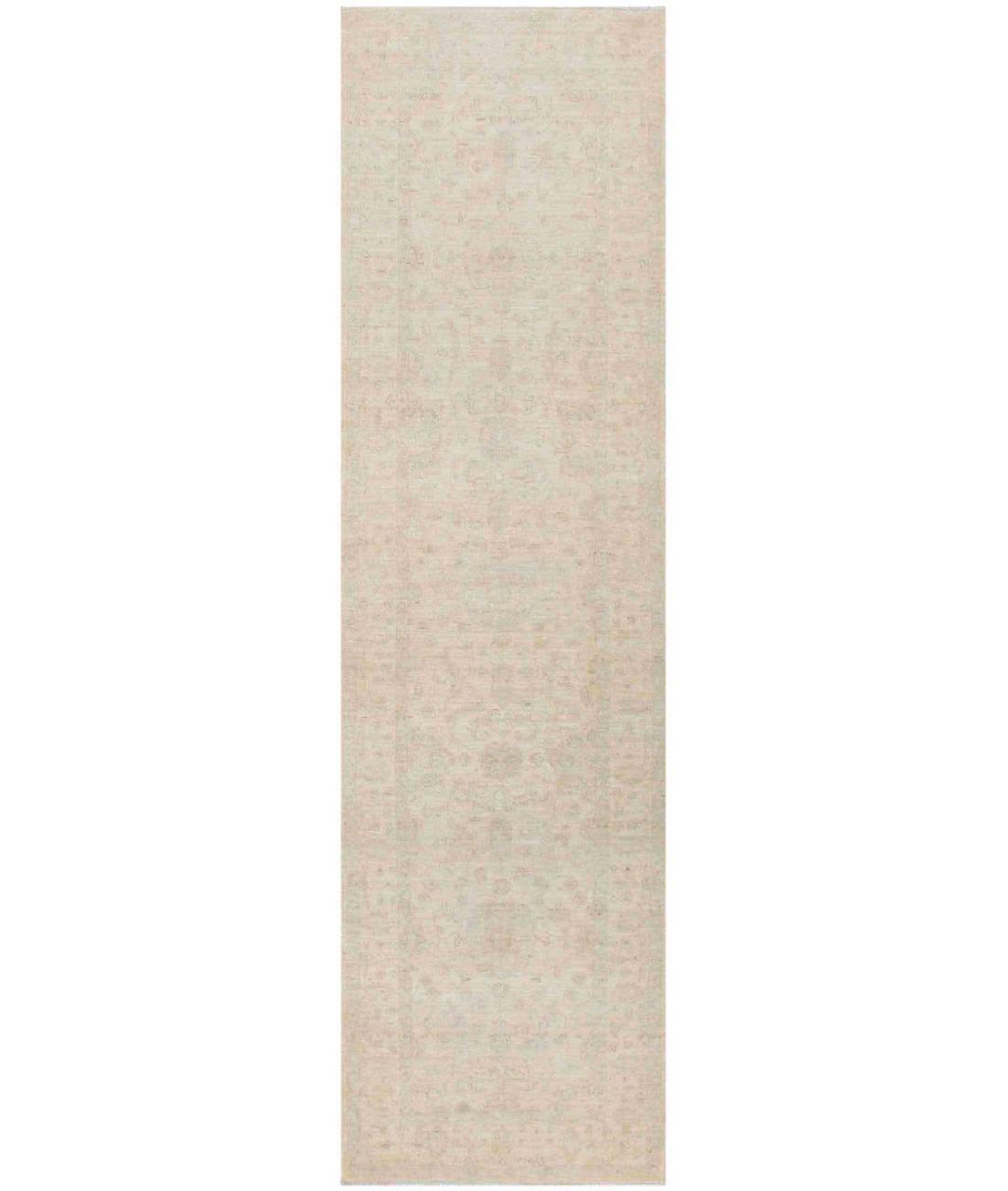 Hand Knotted Serenity Wool Rug - 2'8'' x 9'7'' 2' 8" X 9' 7" ( 81 X 292 ) / Ivory / Ivory