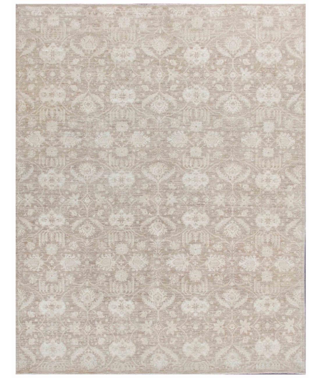 Hand Knotted Fine Serenity Wool Rug - 7'9'' x 9'8'' 7' 9" X 9' 8" ( 236 X 295 ) / Brown / Brown