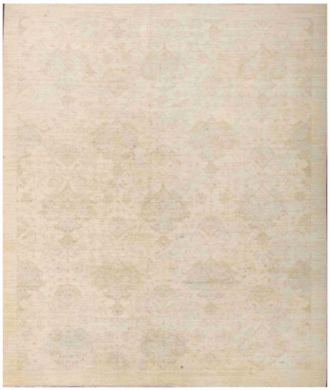 Hand Knotted Serenity Wool Rug - 8'1'' x 9'7'' 8' 1" X 9' 7" ( 246 X 292 ) / Ivory / Ivory