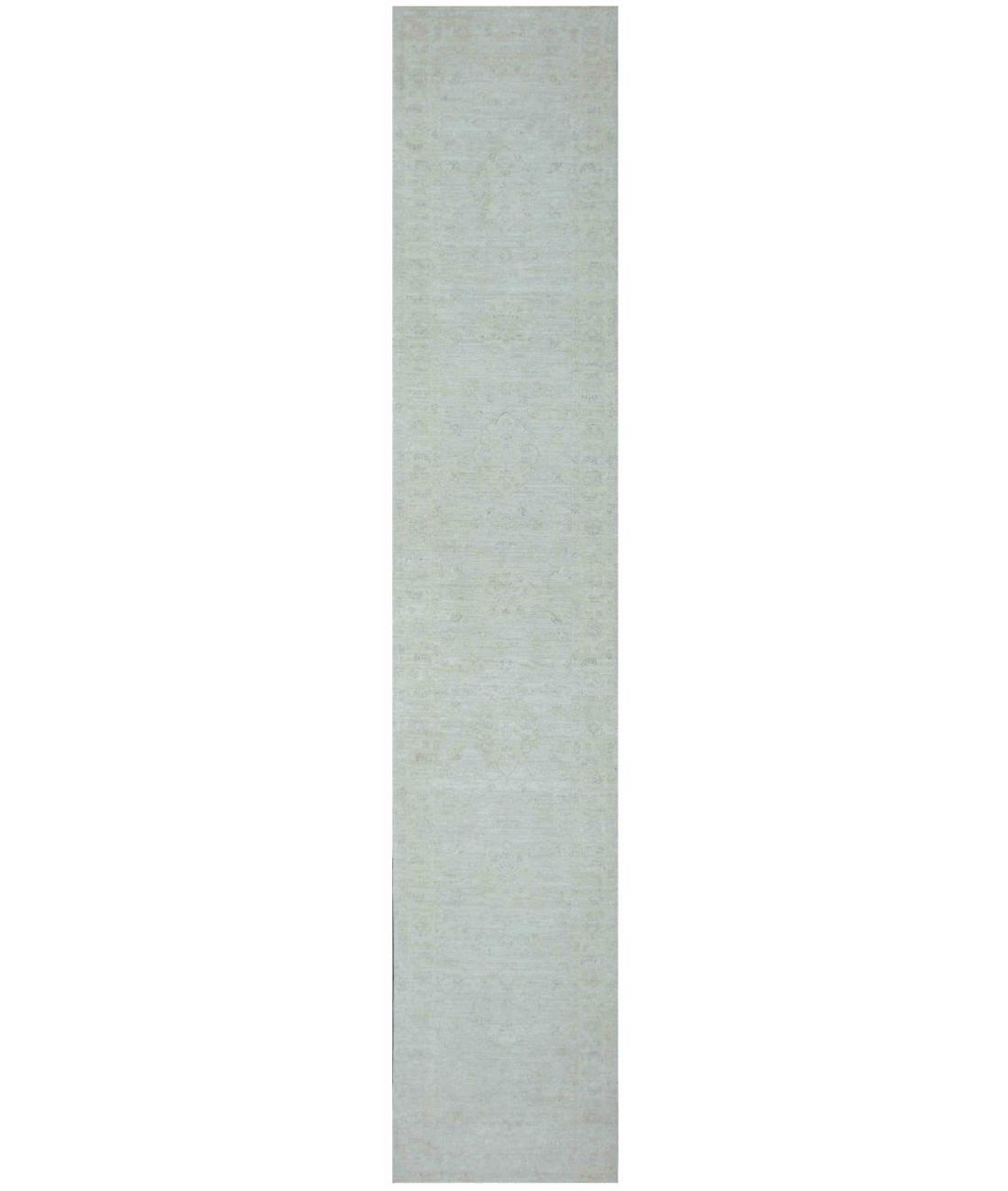 Hand Knotted Serenity Wool Rug - 2'8'' x 14'2'' 2' 8" X 14' 2" ( 81 X 432 ) / Ivory / Ivory