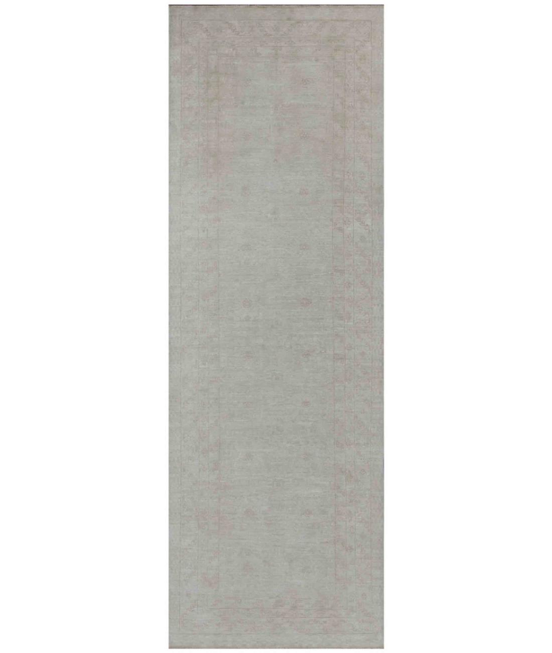 Hand Knotted Khotan Wool Rug - 3'11'' x 11'9'' 3' 11" X 11' 9" ( 119 X 358 ) / Ivory / Ivory
