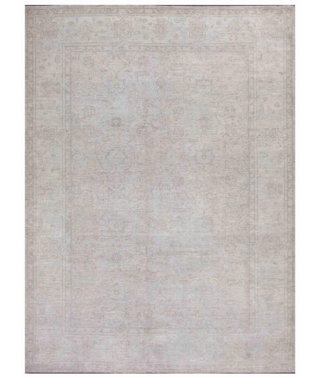 Hand Knotted Serenity Wool Rug - 9'9'' x 13'5'' 9' 9" X 13' 5" ( 297 X 409 ) / Gold / Ivory