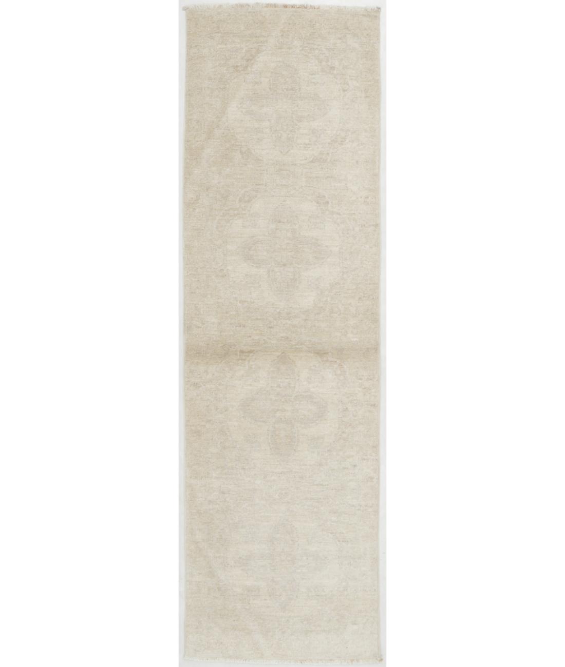 Hand Knotted Serenity Wool Rug - 1'10'' x 6'4'' 1' 10" X 6' 4" ( 56 X 193 ) / Ivory / Ivory