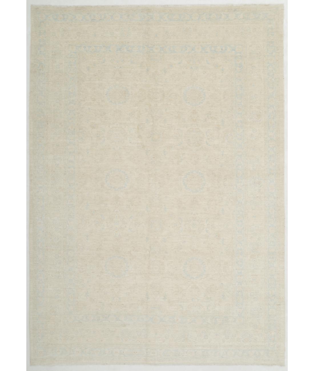 Hand Knotted Fine Serenity Wool Rug - 8'9'' x 12'2'' 8' 9" X 12' 2" ( 267 X 371 ) / Ivory / Ivory