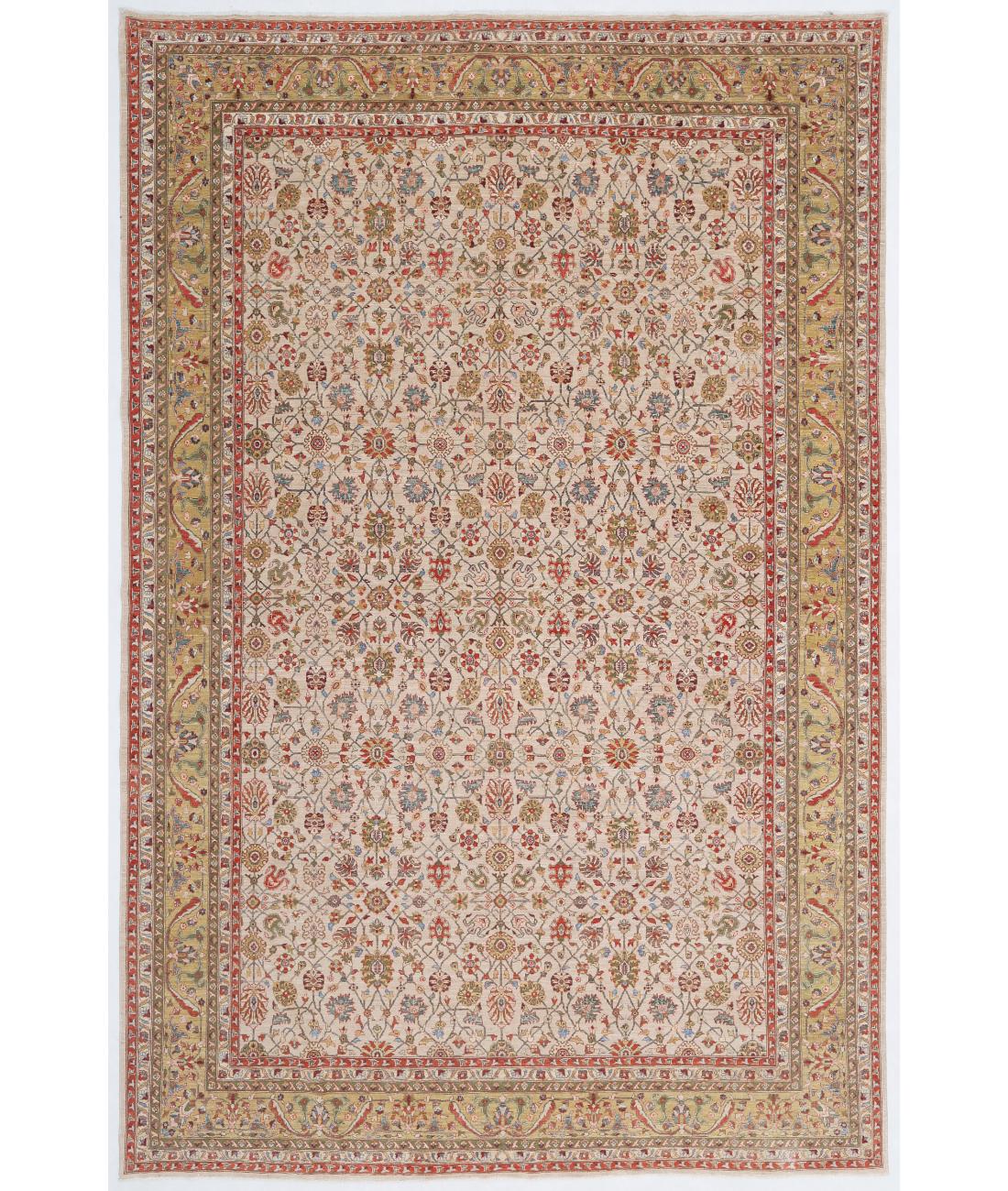 Hand Knotted Ariana Haji Jalili Wool Rug - 8'9'' x 13'2'' 8' 9" X 13' 2" ( 267 X 401 ) / Ivory / Gold