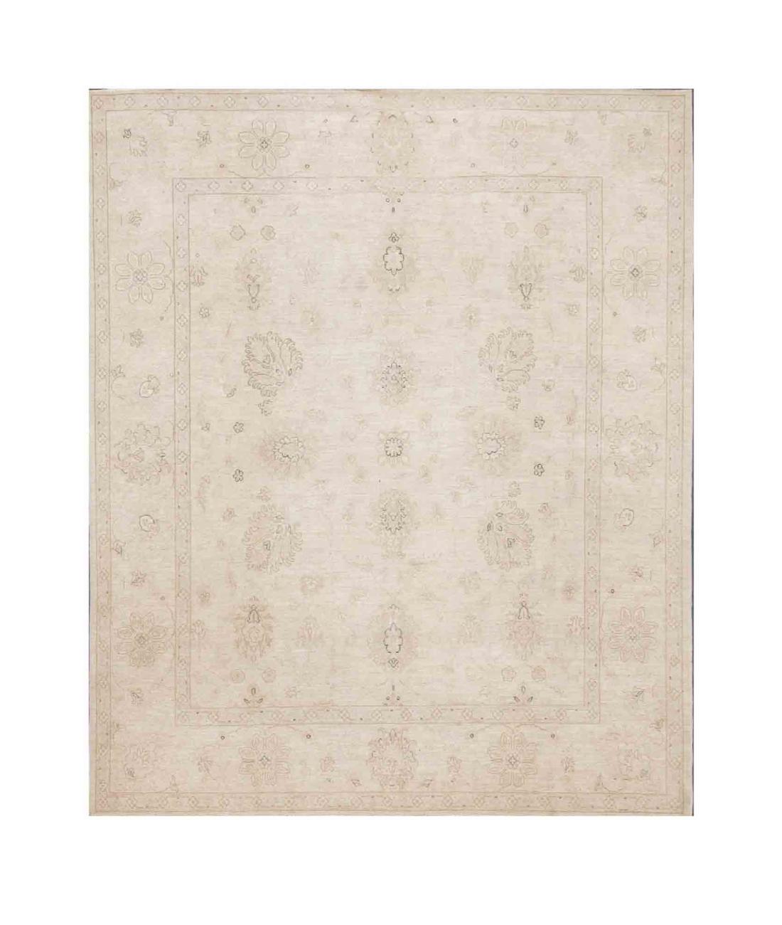 Hand Knotted Serenity Wool Rug - 8'2'' x 9'7'' 8' 2" X 9' 7" ( 249 X 292 ) / Ivory / Taupe