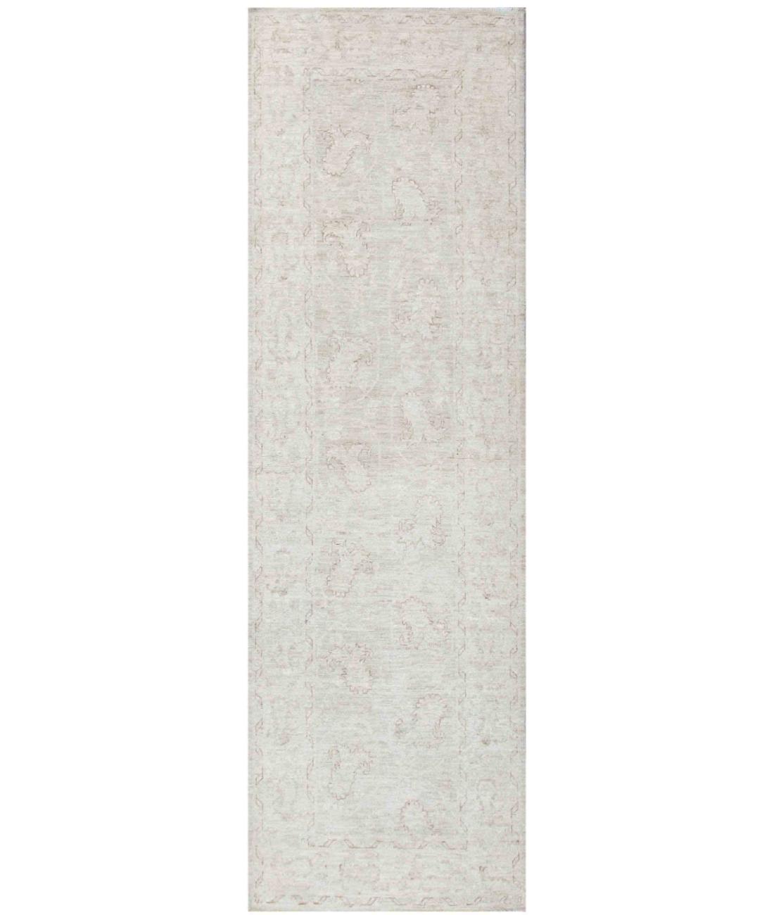 Hand Knotted Fine Serenity Wool Rug - 2'10'' x 9'4'' 2' 10" X 9' 4" ( 86 X 284 ) / Ivory / Taupe