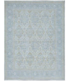 Hand Knotted Fine Serenity Wool Rug - 10'1'' x 13'0'' 10' 1" X 13' 0" ( 307 X 396 ) / Ivory / Blue