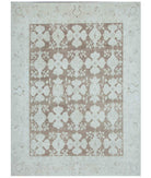 Hand Knotted Serenity Wool Rug - 8'11'' x 11'9'' 8' 11" X 11' 9" ( 272 X 358 ) / Brown / Ivory