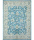 Hand Knotted Serenity Wool Rug - 7'9'' x 10'6'' 7' 9" X 10' 6" ( 236 X 320 ) / Teal / Ivory
