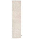 Hand Knotted Serenity Wool Rug - 2'9'' x 11'1'' 2' 9" X 11' 1" ( 84 X 338 ) / Ivory / Grey
