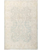 Hand Knotted Serenity Wool Rug - 5'1'' x 7'3'' 5' 1" X 7' 3" ( 155 X 221 ) / Grey / Ivory