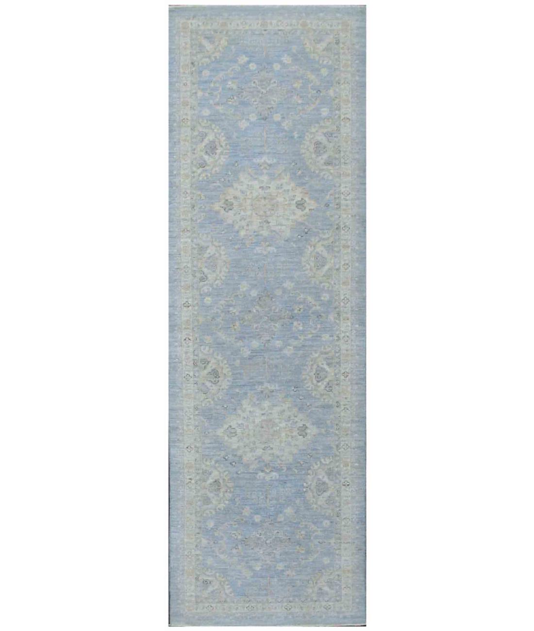 Hand Knotted Serenity Wool Rug - 3'0'' x 8'0'' 3' 0" X 8' 0" ( 91 X 244 ) / Grey / Grey