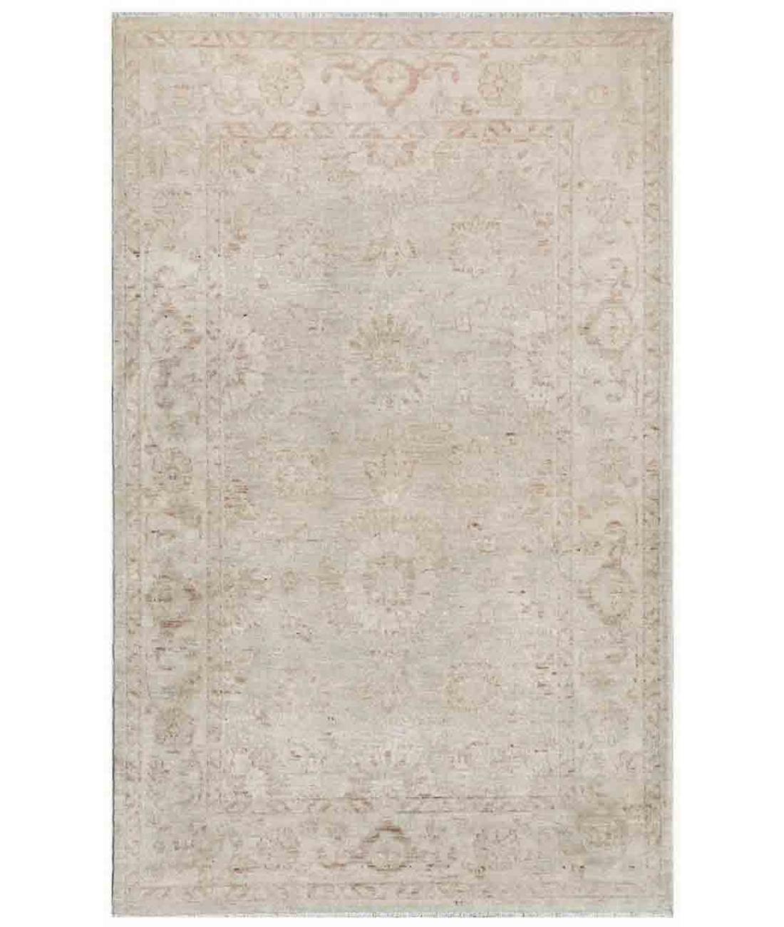 Hand Knotted Serenity Wool Rug - 3'2'' x 5'0'' 3' 2" X 5' 0" ( 97 X 152 ) / Ivory / Taupe