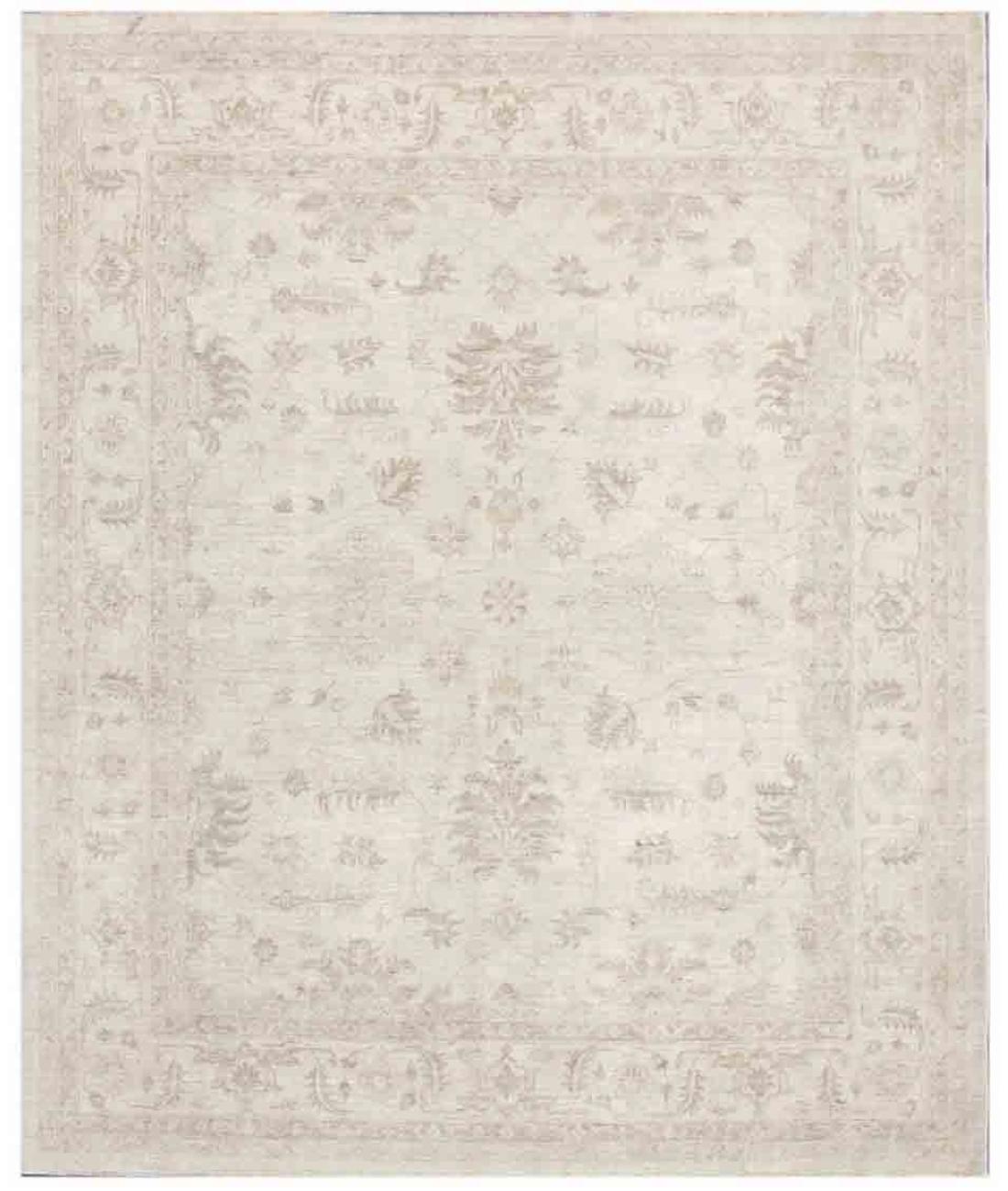Hand Knotted Serenity Wool Rug - 8'0'' x 9'4'' 8' 0" X 9' 4" ( 244 X 284 ) / Ivory / Ivory