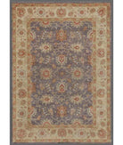 Hand Knotted Ziegler Farhan Wool Rug - 5'8'' x 7'9'' 5' 8" X 7' 9" ( 173 X 236 ) / Lilac / Ivory