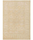 Hand Knotted Fine Serenity Wool Rug - 6'1'' x 8'7'' 6' 1" X 8' 7" ( 185 X 262 ) / Ivory / Taupe