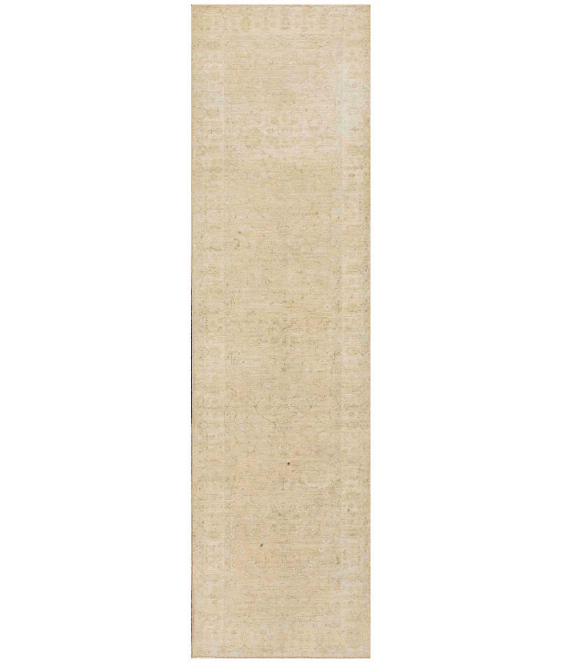 Hand Knotted Serenity Wool Rug - 2'8'' x 9'8'' 2' 8" X 9' 8" ( 81 X 295 ) / Ivory / Taupe