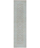 Hand Knotted Serenity Wool Rug - 2'7'' x 9'4'' 2' 7" X 9' 4" ( 79 X 284 ) / Taupe / Blue