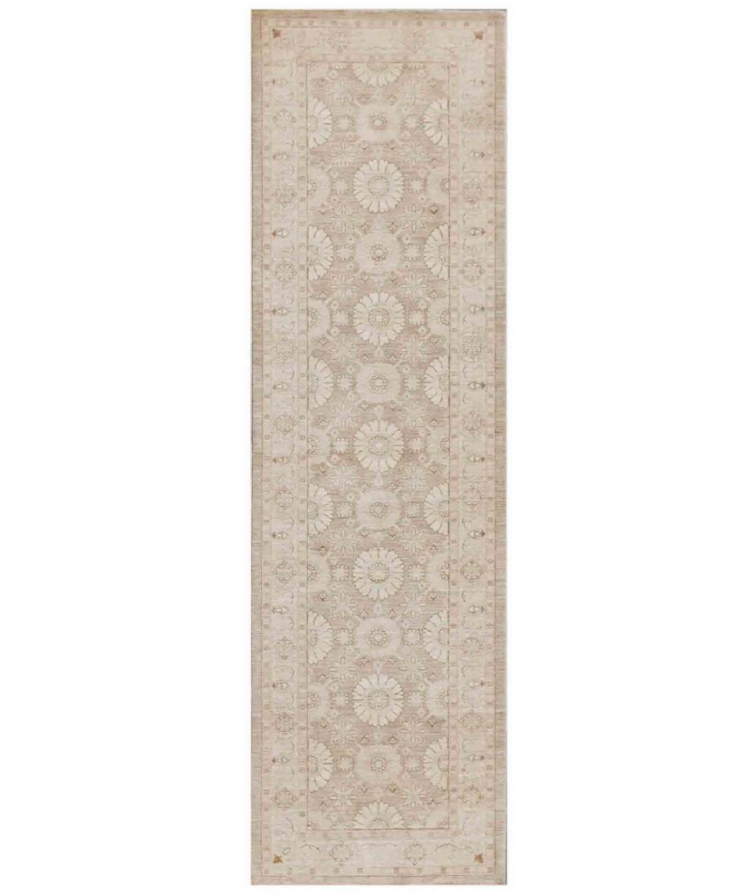 Hand Knotted Fine Serenity Wool Rug - 2'10'' x 10'8'' 2' 10" X 10' 8" ( 86 X 325 ) / Taupe / Ivory