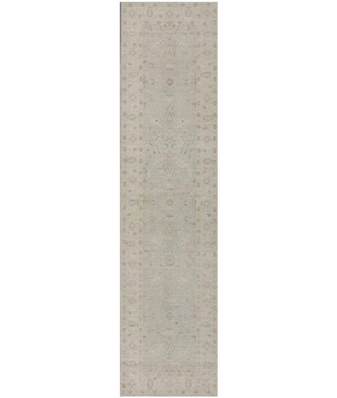 Hand Knotted Serenity Wool Rug - 2'8'' x 10'9'' 2' 8" X 10' 9" ( 81 X 328 ) / Teal / Ivory