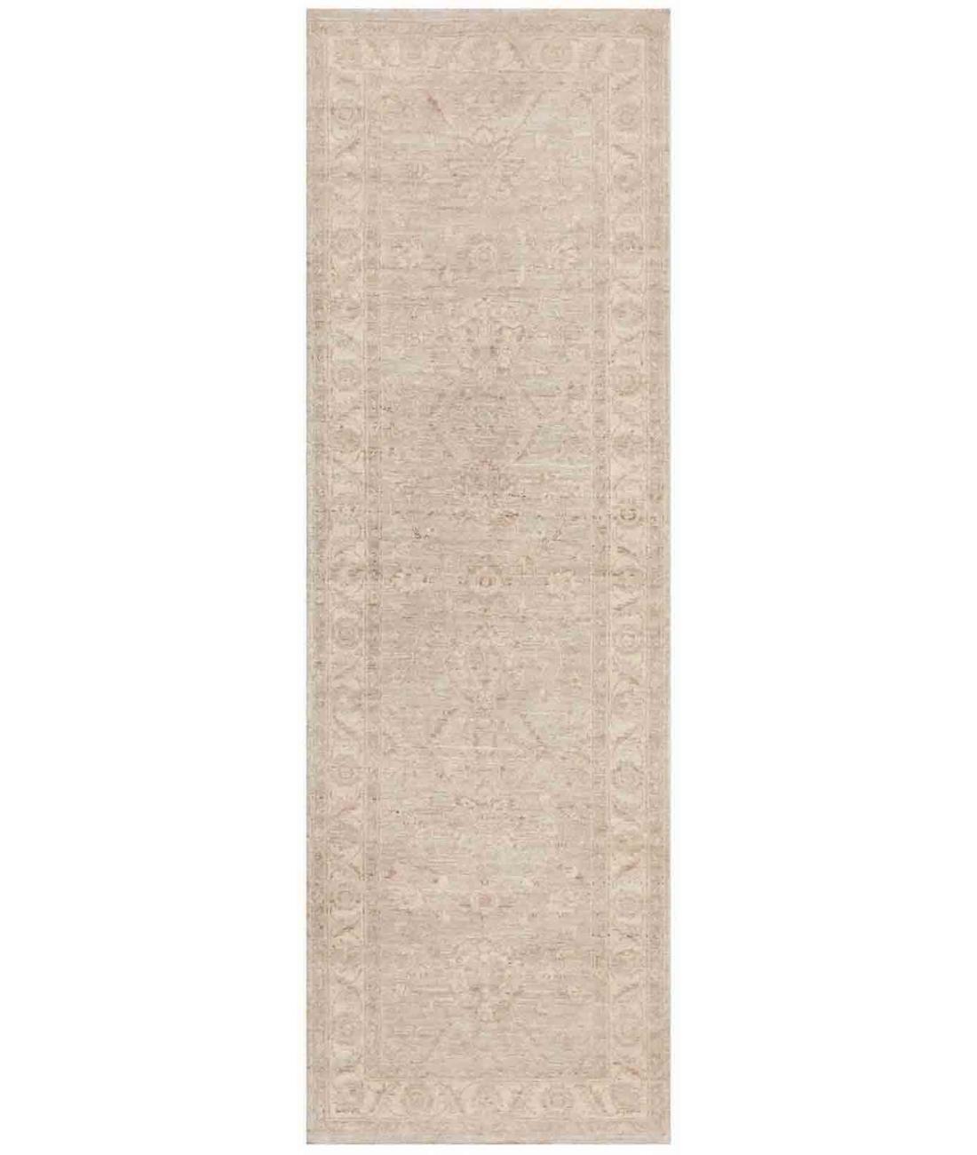 Hand Knotted Serenity Wool Rug - 2'7'' x 8'0'' 2' 7" X 8' 0" ( 79 X 244 ) / Grey / Ivory