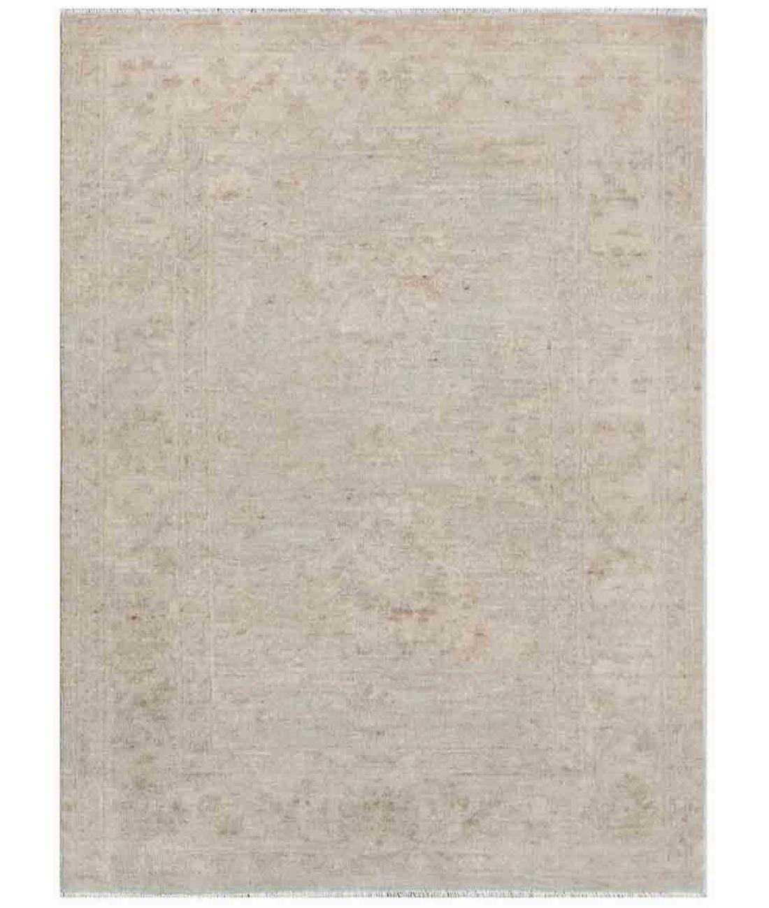Hand Knotted Serenity Wool Rug - 2'9'' x 3'8'' 2' 9" X 3' 8" ( 84 X 112 ) / Grey / Ivory