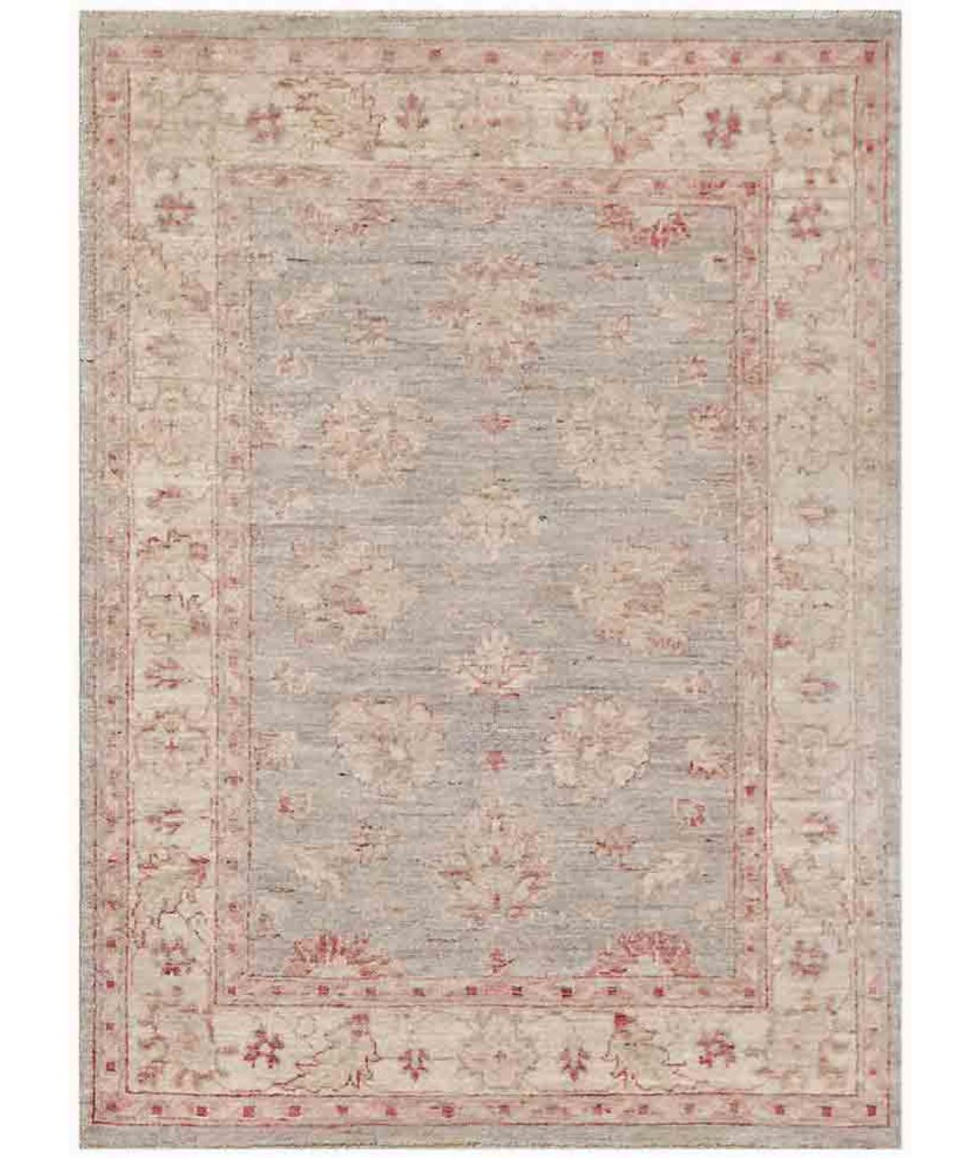 Hand Knotted Serenity Wool Rug - 2'9'' x 3'9'' 2' 9" X 3' 9" ( 84 X 114 ) / Grey / Ivory