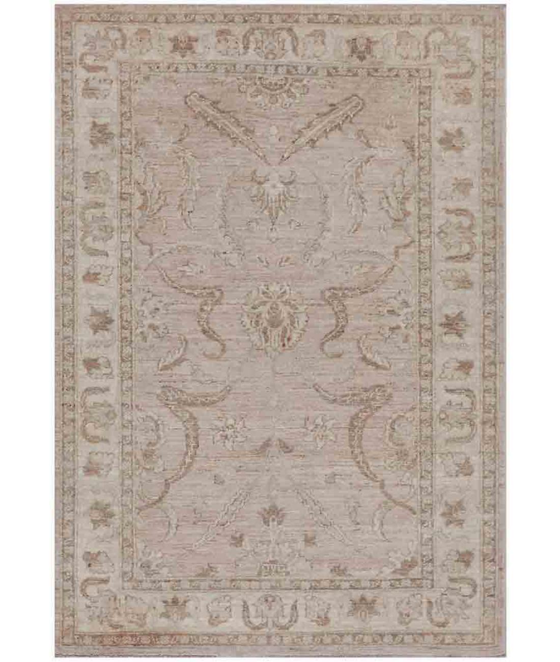 Hand Knotted Serenity Wool Rug - 3'3'' x 4'9'' 3' 3" X 4' 9" ( 99 X 145 ) / Ivory / Taupe