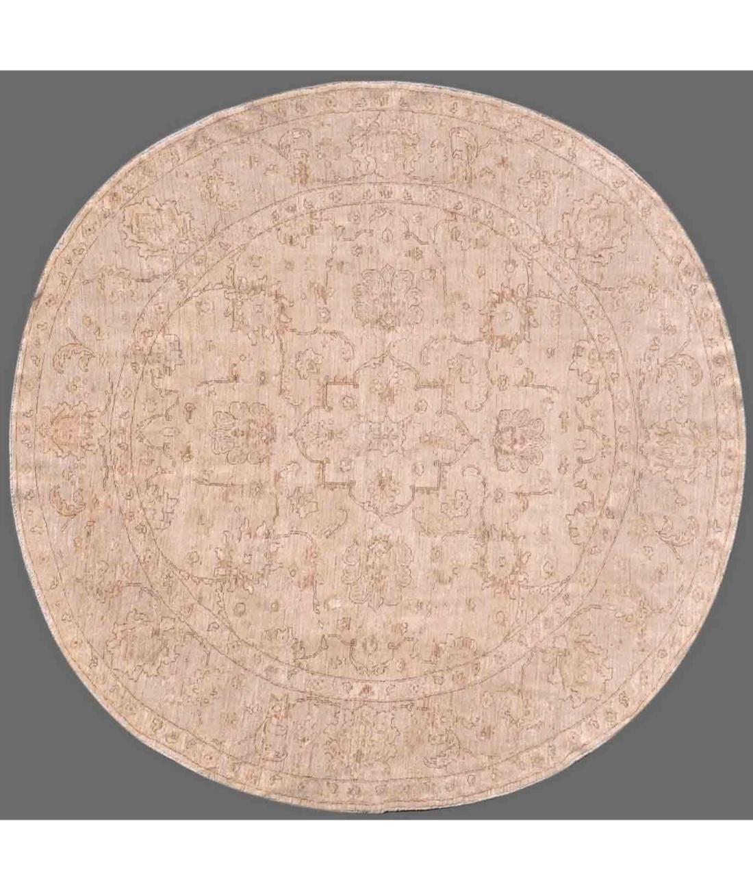 Hand Knotted Fine Serenity Wool Rug - 7'7'' x 8'2'' 7' 7" X 8' 2" ( 231 X 249 ) / Green / Grey