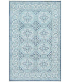 Hand Knotted Serenity Wool Rug - 3'2'' x 4'10'' 3' 2" X 4' 10" ( 97 X 147 ) / Grey / Ivory