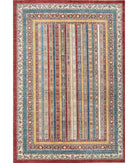 Hand Knotted Shaal Wool Rug - 6'7'' x 9'5'' 6' 7" X 9' 5" ( 201 X 287 ) / Multi / Red