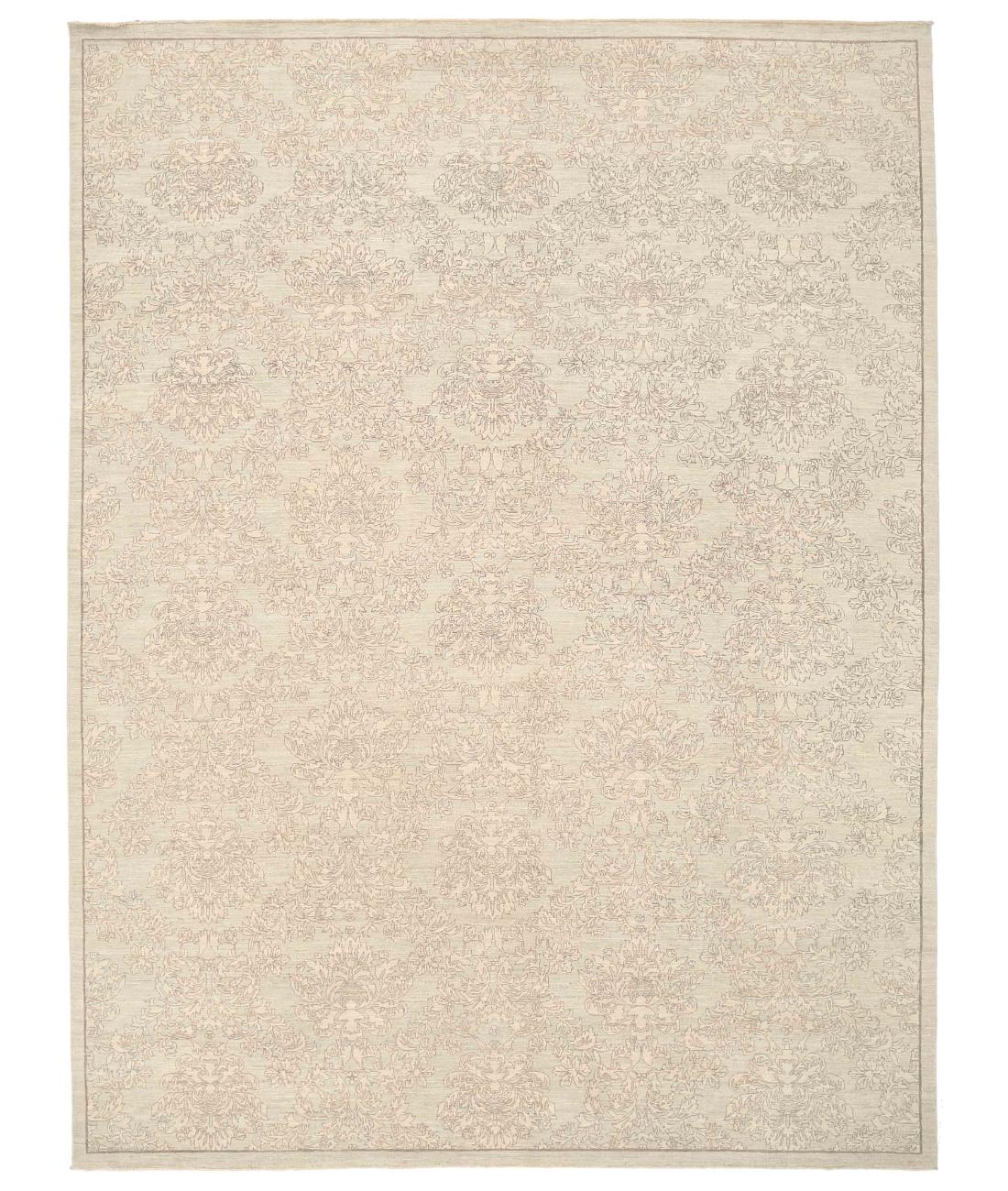 Hand Knotted Fine Serenity Wool Rug - 9'10'' x 12'11'' 9' 10" X 12' 11" ( 300 X 394 ) / Brown / Red