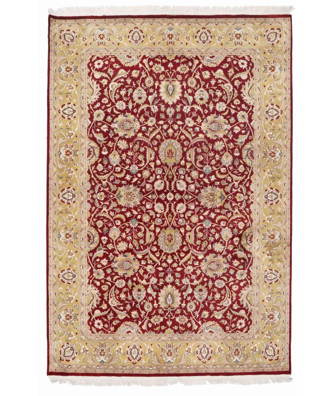 Hand Knotted Heritage Pak Persian Wool Rug - 5'7'' x 8'5'' 5' 7" X 8' 5" ( 170 X 257 ) / Red / Gold