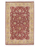 Hand Knotted Heritage Pak Persian Wool Rug - 5'7'' x 8'5'' 5' 7" X 8' 5" ( 170 X 257 ) / Red / Gold