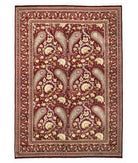 Hand Knotted Heritage Pak Persian Wool Rug - 5'9'' x 8'1'' 5' 9" X 8' 1" ( 175 X 246 ) / Red / Ivory