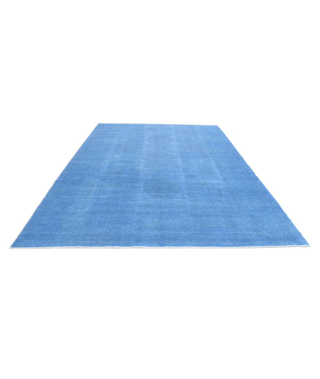Overdye 8'10'' X 12'1'' Hand-Knotted Wool Rug 8'10'' x 12'1'' (265 X 363) / Blue / Blue
