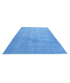 Overdye 8'10'' X 12'1'' Hand-Knotted Wool Rug 8'10'' x 12'1'' (265 X 363) / Blue / Blue