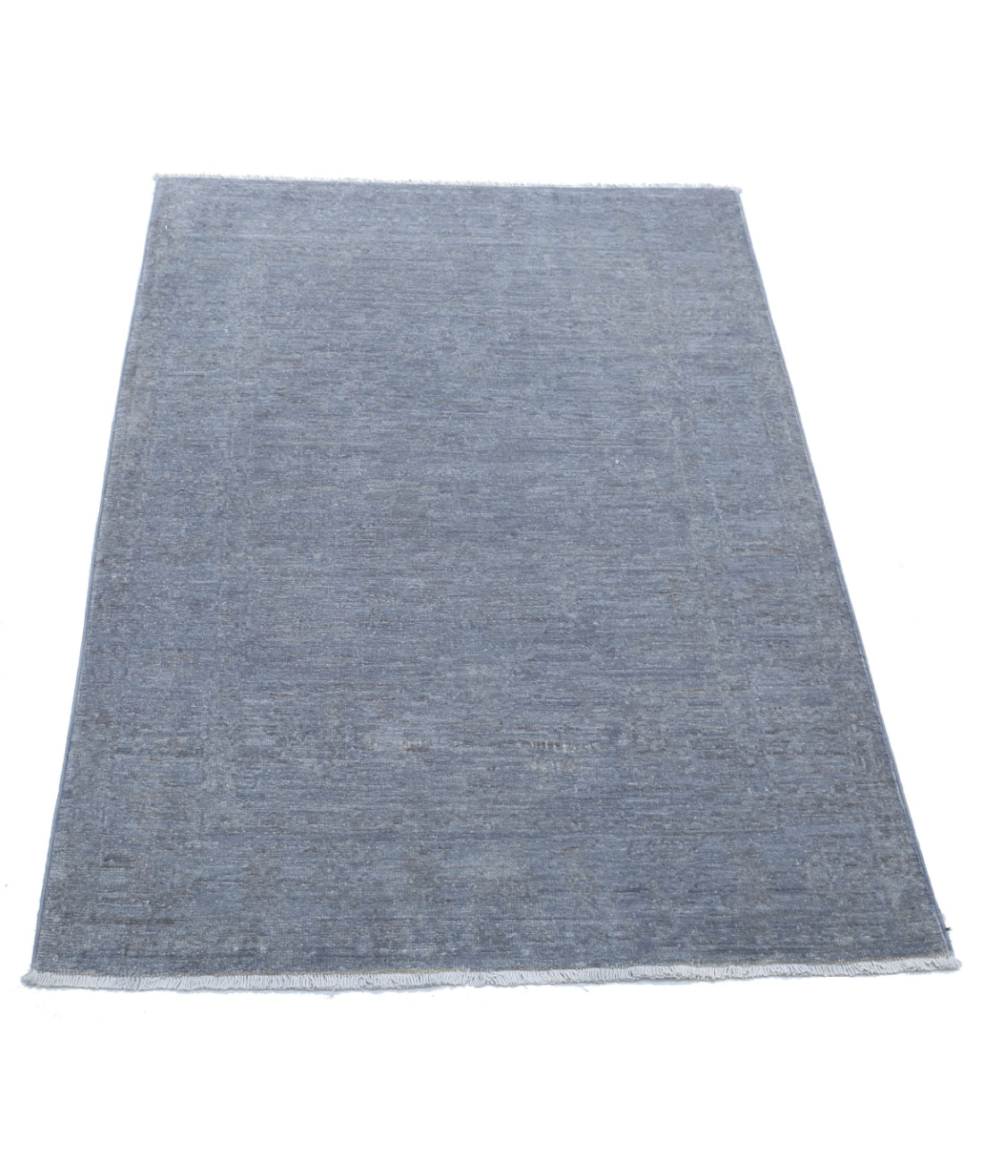 Overdye 2'9'' X 4'0'' Hand-Knotted Wool Rug 2'9'' x 4'0'' (83 X 120) / Grey / Grey