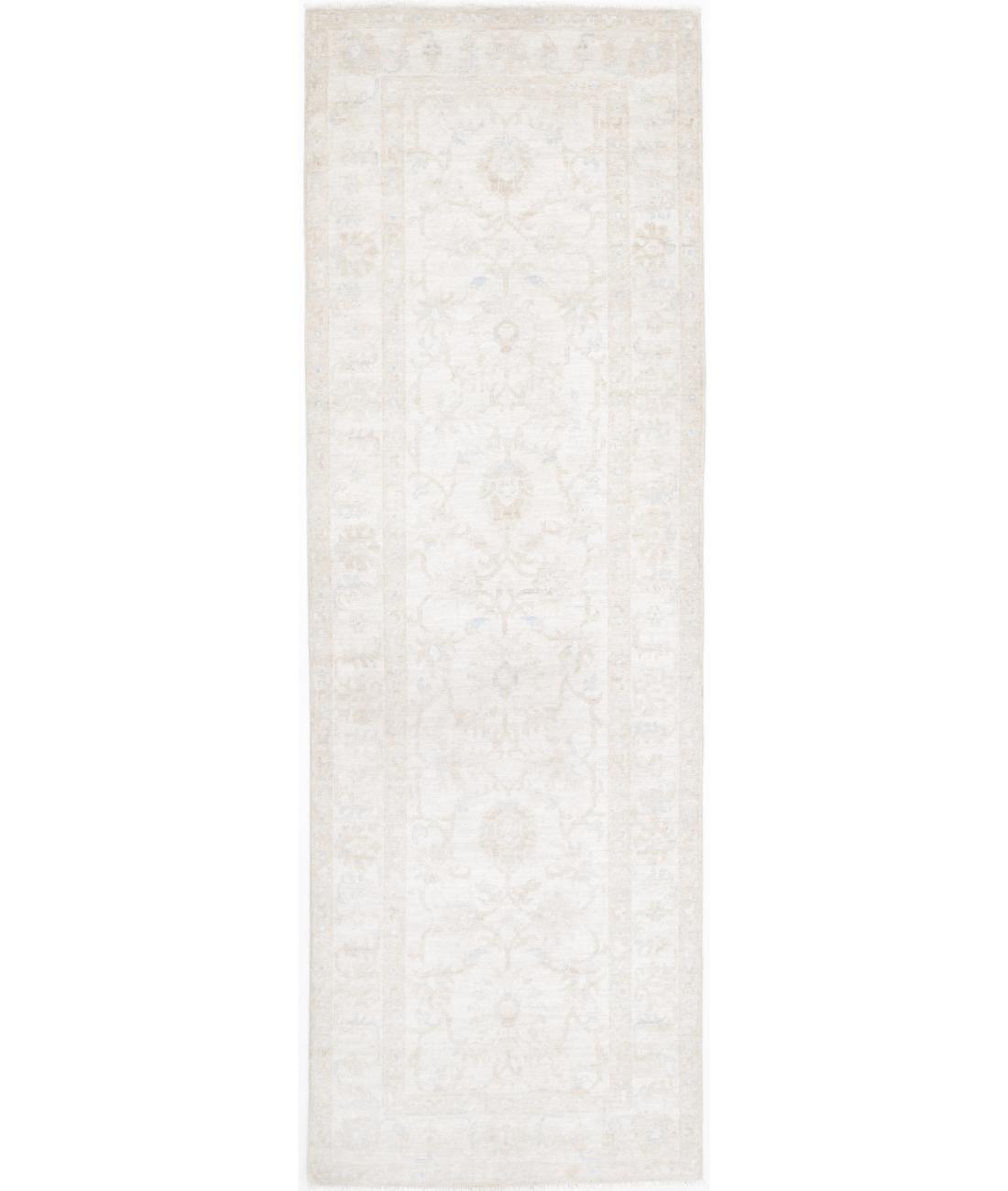 Hand Knotted Ziegler Farhan Wool Rug - 2'7'' x 8'6'' 2' 7" X 8' 6" ( 79 X 259 ) / Rust / Ivory