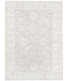 Hand Knotted Serenity Wool Rug - 3'1'' x 4'2'' 3' 1" X 4' 2" ( 94 X 127 ) / Grey / Ivory